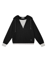 Vintage Striped Layered Sweatshirt Set