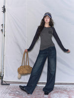 Low Rise Straight Jeans