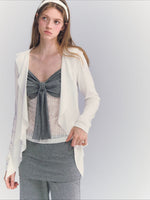 Draped Ruffle Cardigan