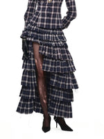 Plaid Deconstructed Maxi Skirt