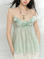 Ruffle Acetate Cami Top