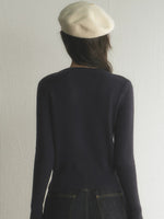 Contrast Stripe Knit Cardigan
