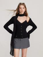 Layered Camisole Panel T-Shirt Top