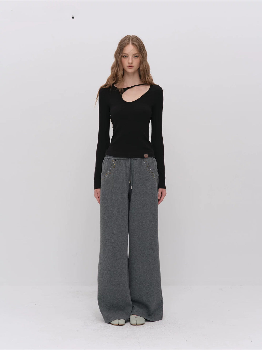 Rivet Straight Drawstring Pants