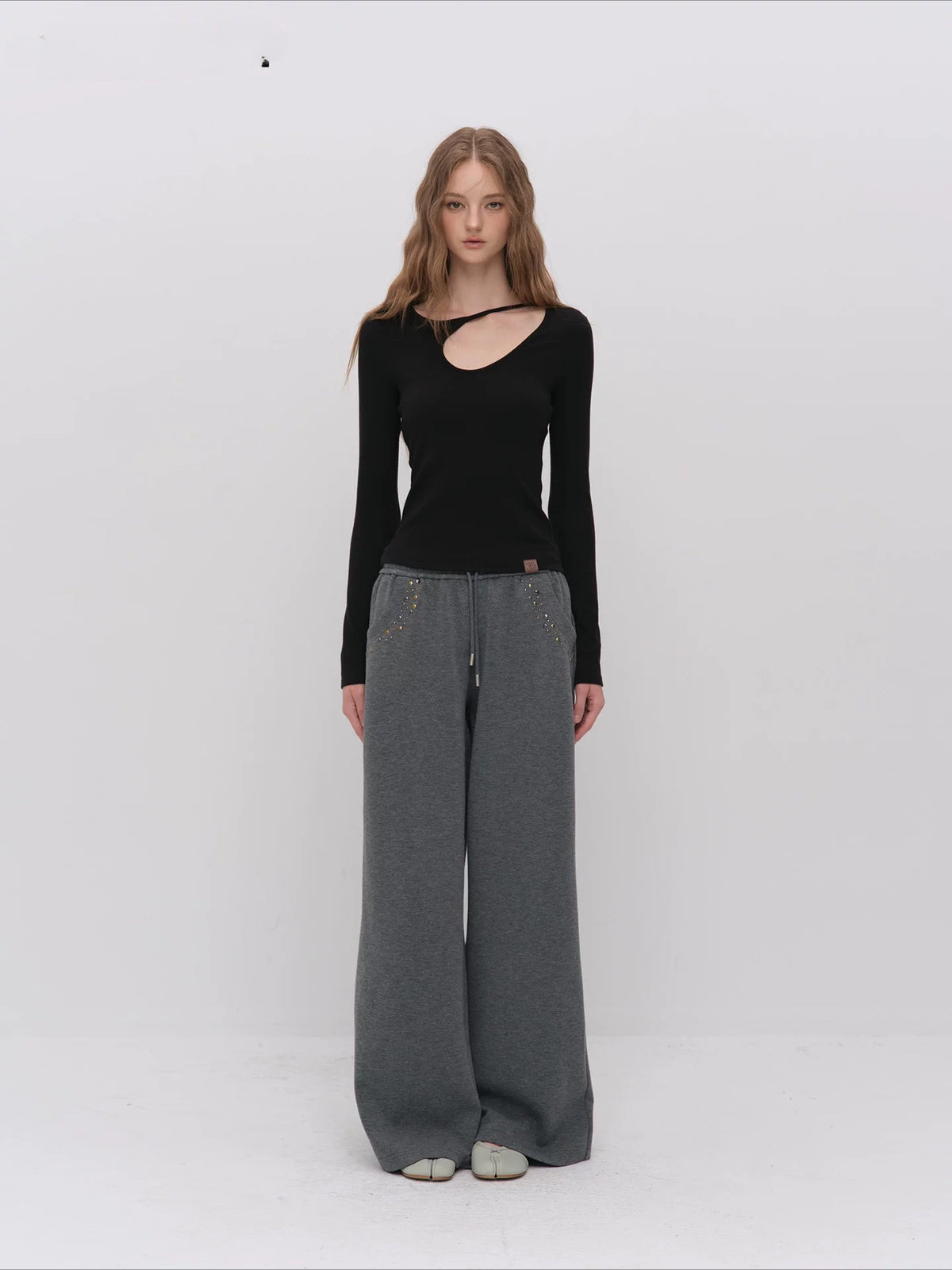 Rivet Straight Drawstring Pants