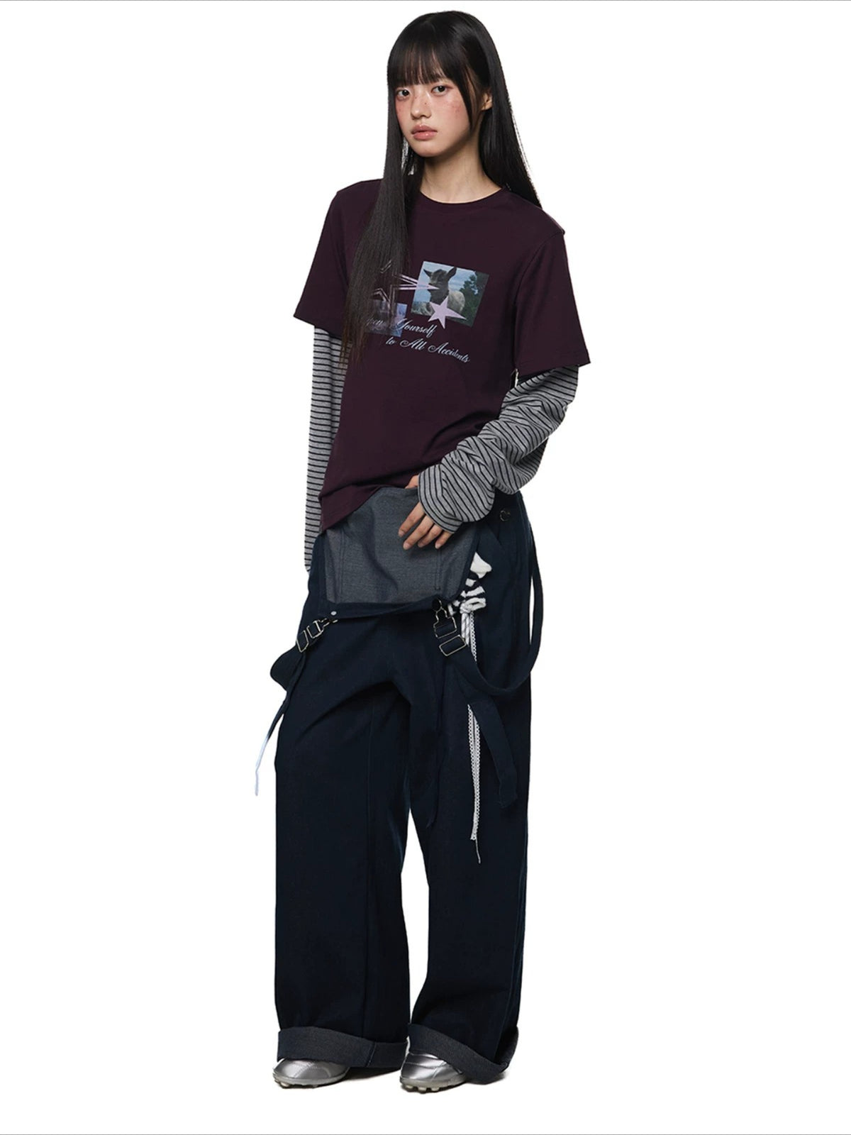 Layered Graphic Stripe Tee