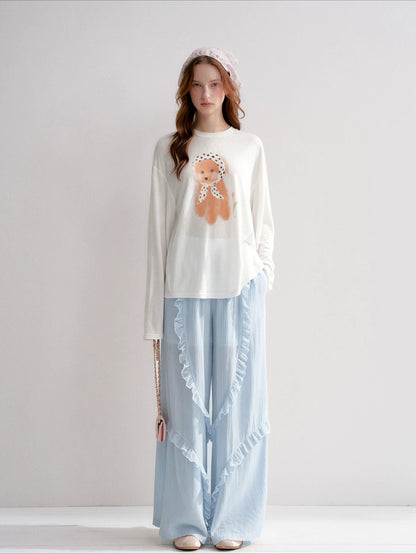 Dog Print Blouse