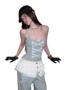 Sequin Bone U-Neck Tank Top