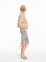 Lyocell Stand Collar Cocoon Jacket