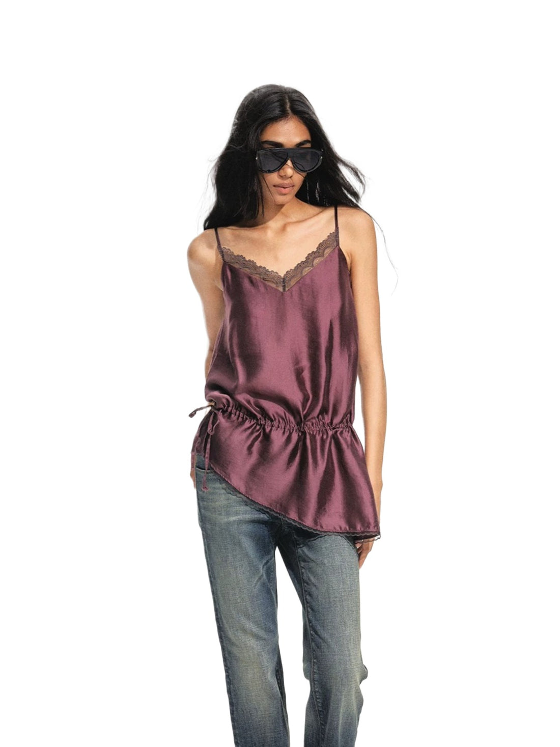 Lyocell Satin Lace Cami Top