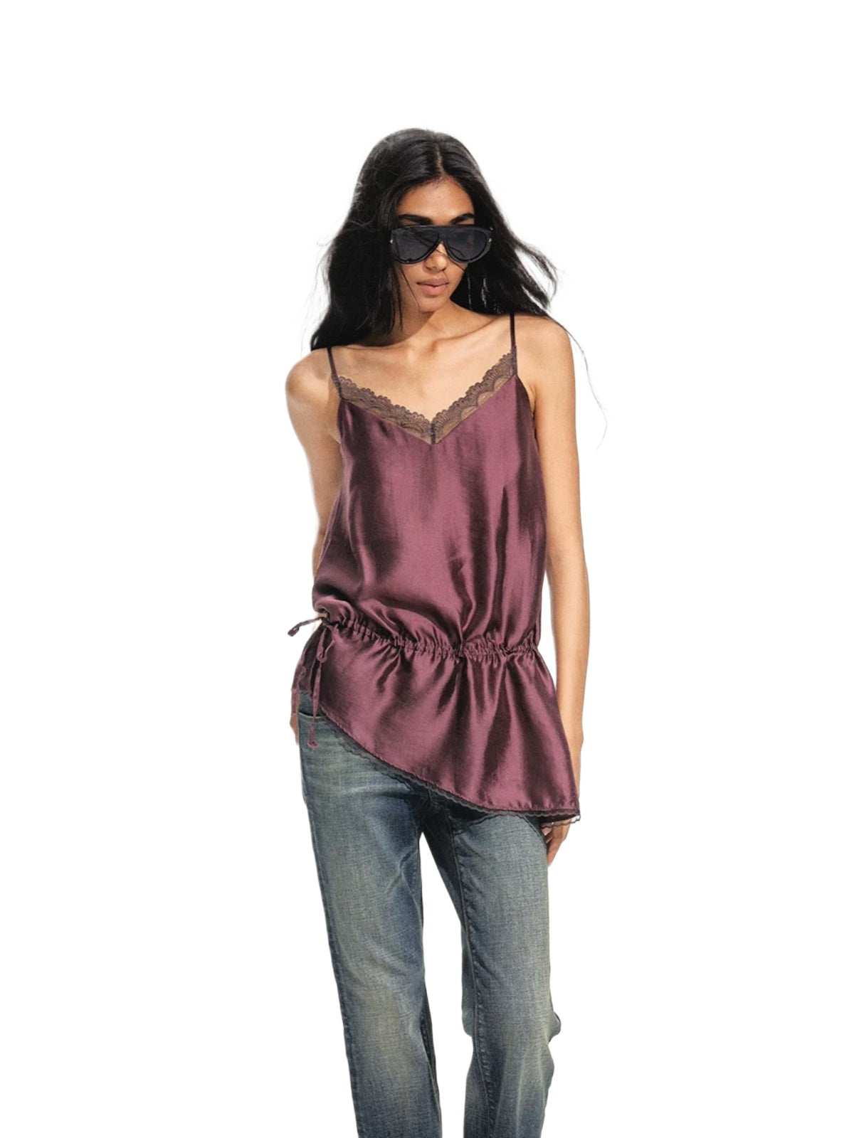Lyocell Satin Lace Cami Top