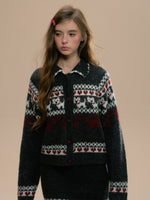 Fair Isle Westie Sweater & Skirt Set