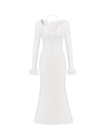 White & Black Mermaid Classic Dress