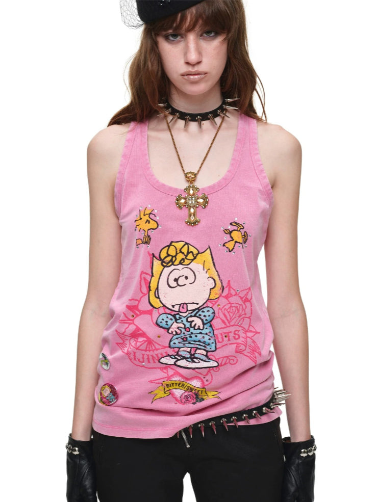 Vintage Printed Tank Top