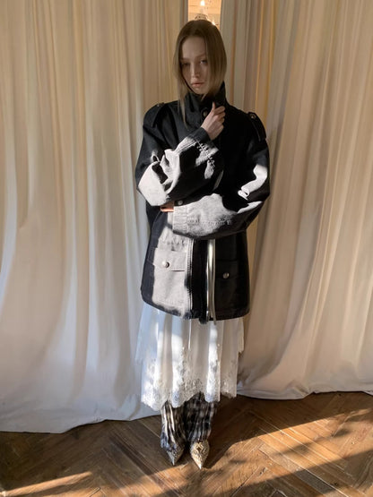 Lace Patchwork Slip Dress