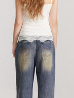 Lace Panel Long Camisole Top