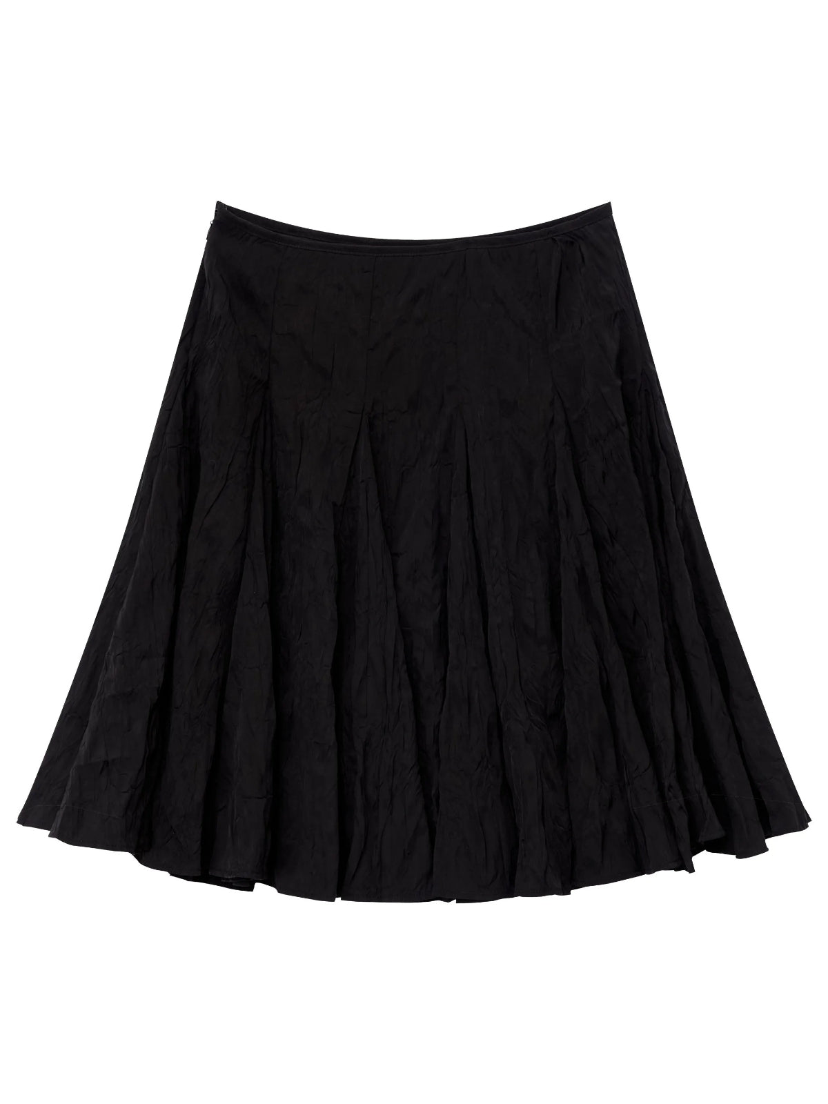 Crinkled A-Line Skirt
