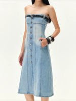 Trani Strapless Denim Dress