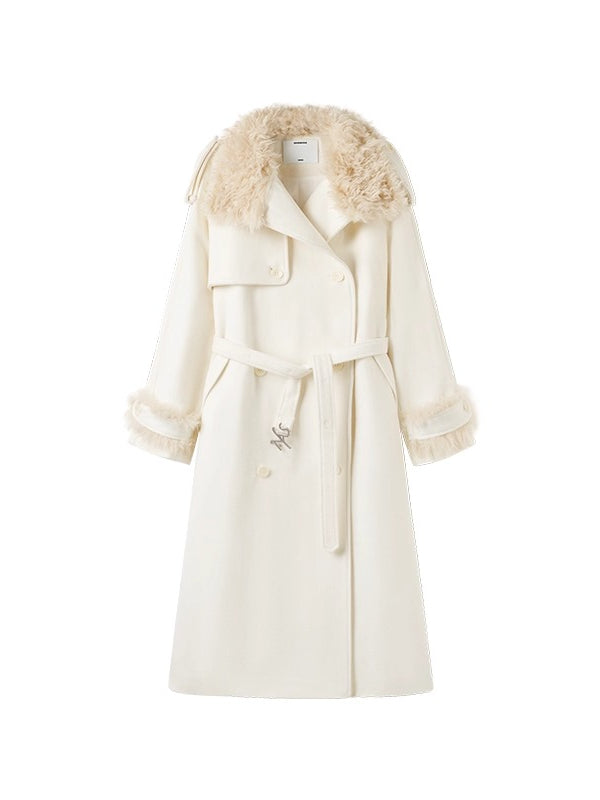 Polar Wool-Blend Belted Coat