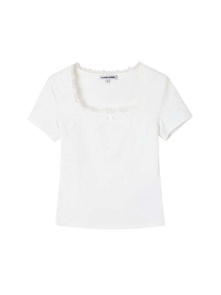 Square Neck Lace Tee