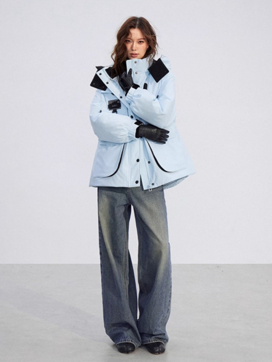 Windproof Hooded Down Jacket