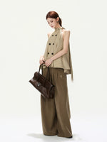 Double Button Halter Vest
