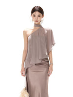 Draped Chiffon Halter Top