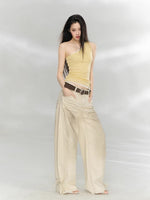 Apricot Washed Denim Pants