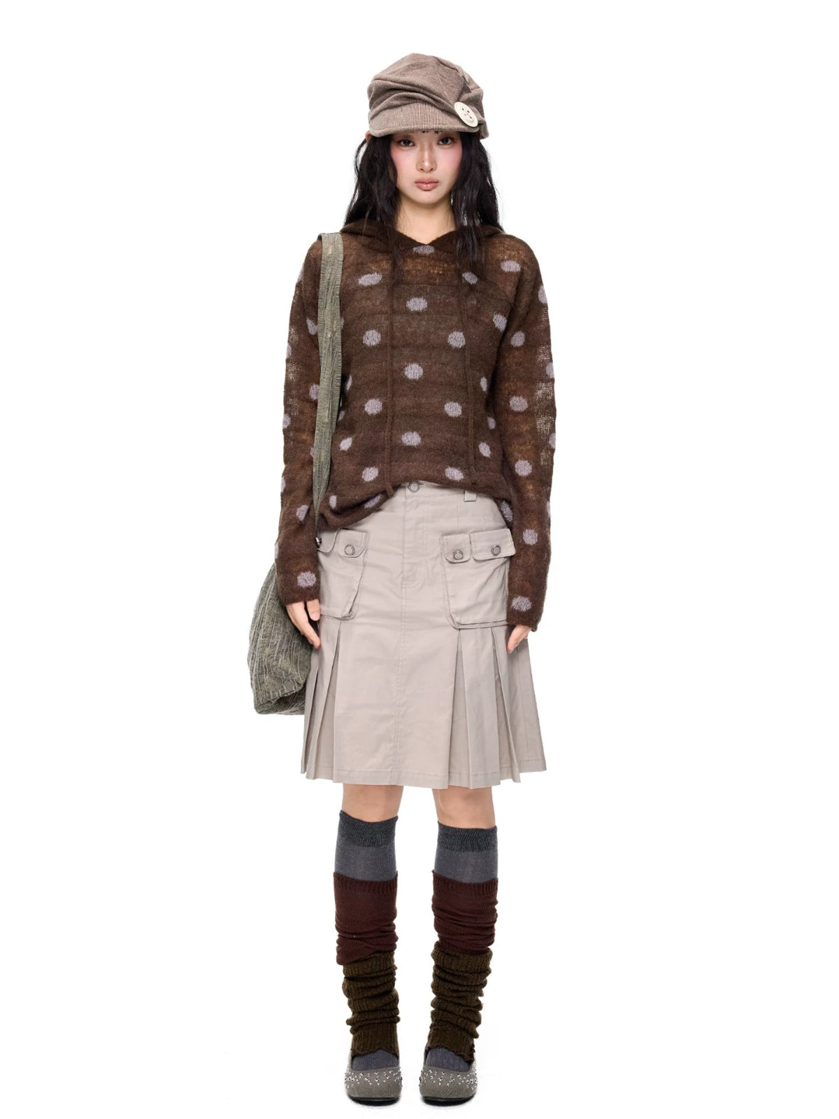Polka Dot Mohair Hoodies