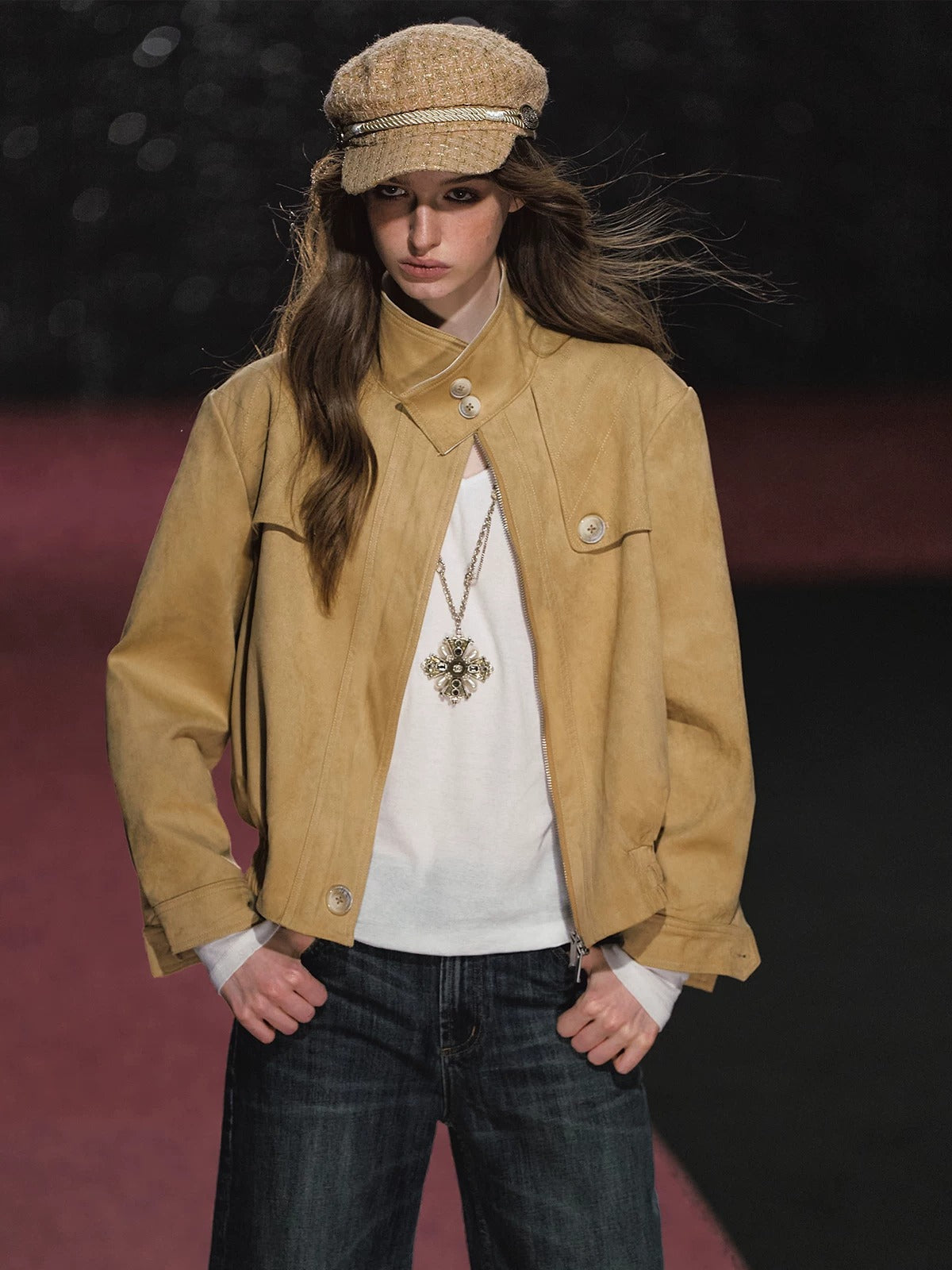 Quilted Suede Jacket
