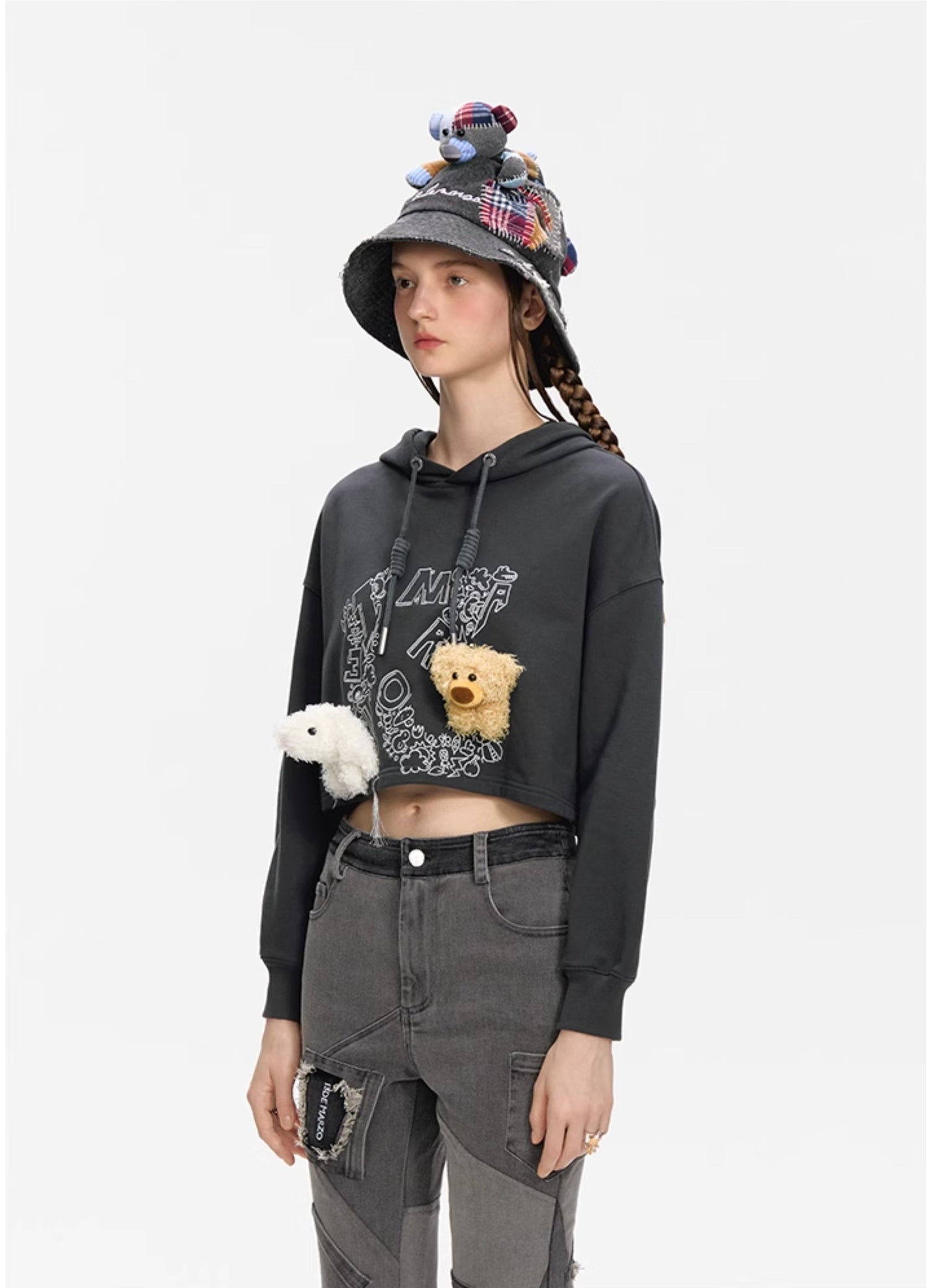 Embroidery Logo Pattern Hoodie