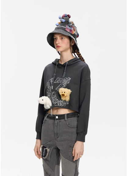 Embroidery Logo Pattern Hoodie