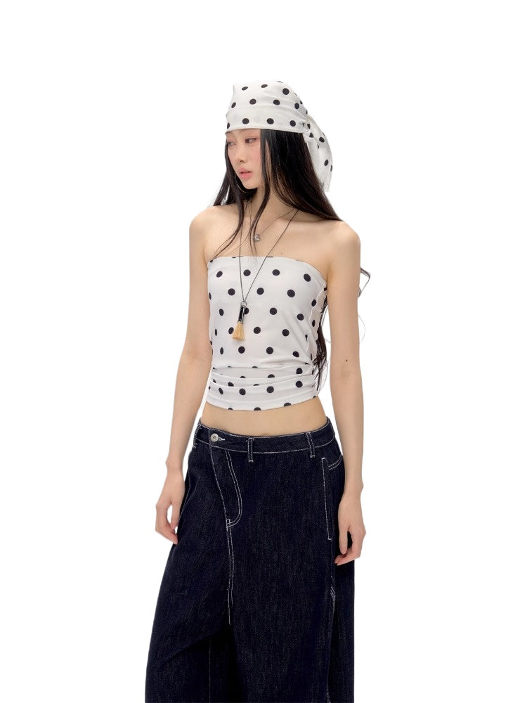 Polka Dot Print Scarf