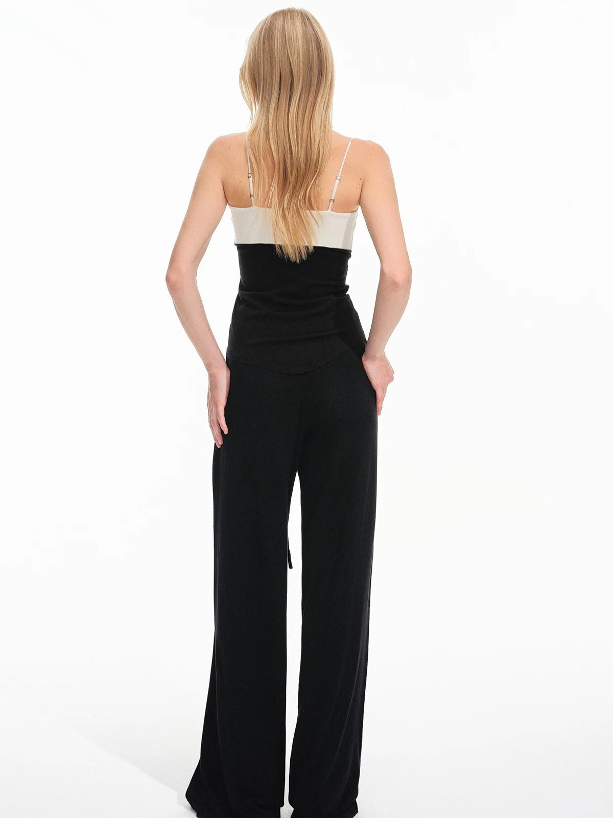 Contrast Knit Vest Set