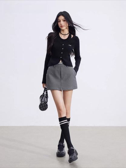 Cutout Layered Knit Top