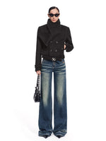 "Ross Series" Wool Scarf-Collar Coat