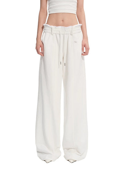 White &amp; Blue Volcano Washed Denim Pants