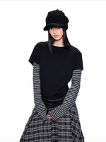 Faux Layered Stripe Tee