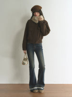 Vintage Detachable Fur-Collar Utility Jacket