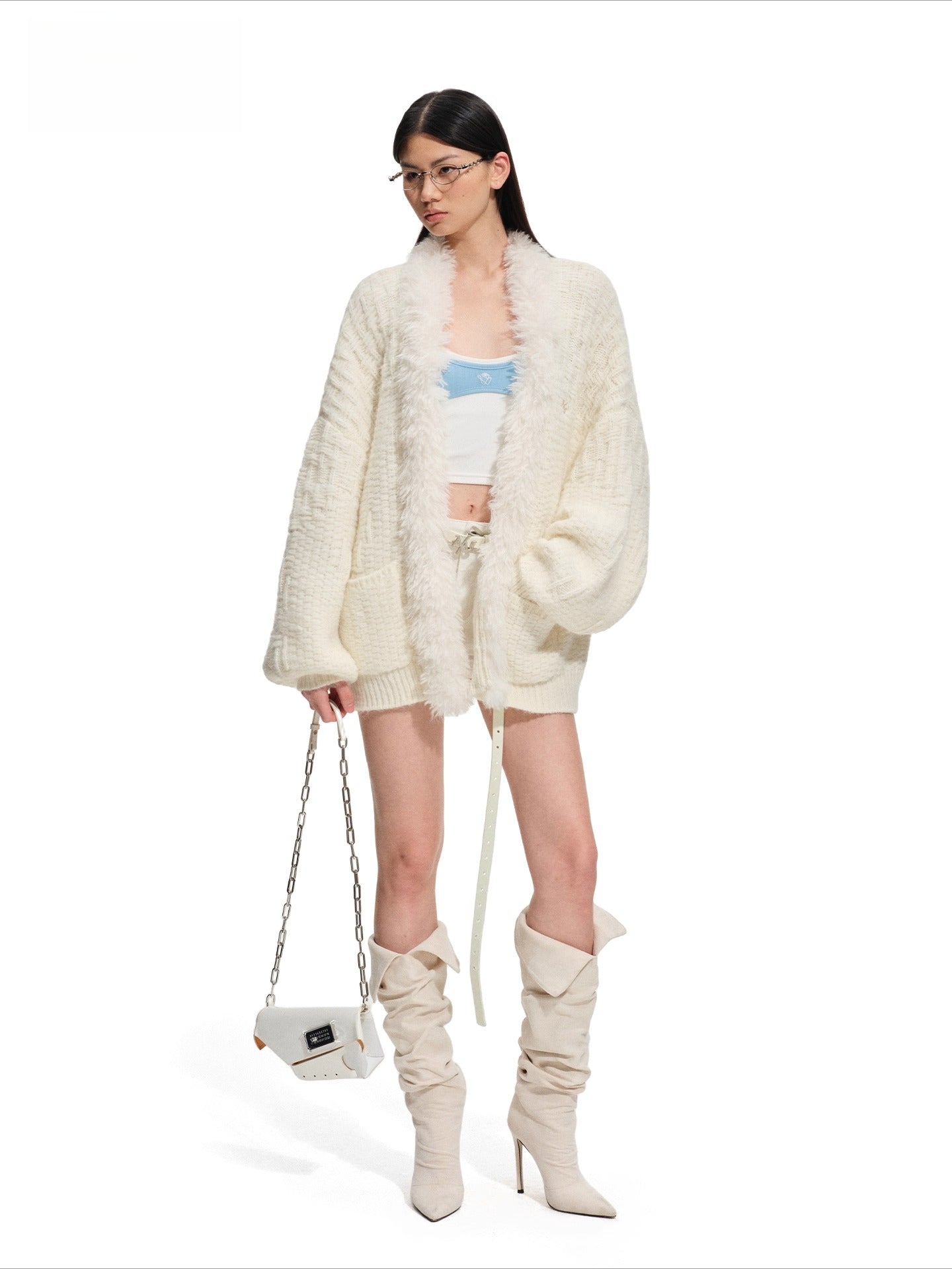 Polar Mohair Knit Cardigan