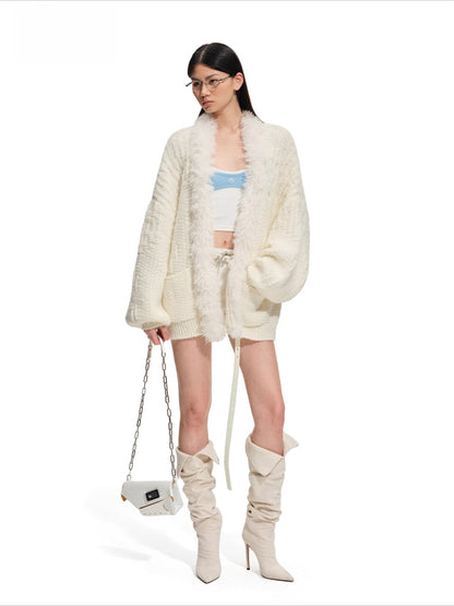 Polar Mohair Knit Cardigan