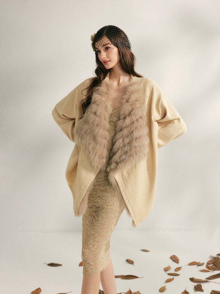 Fox Fur Collar Fur Jacket