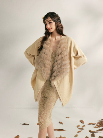 Fox Fur Collar Fur Jacket