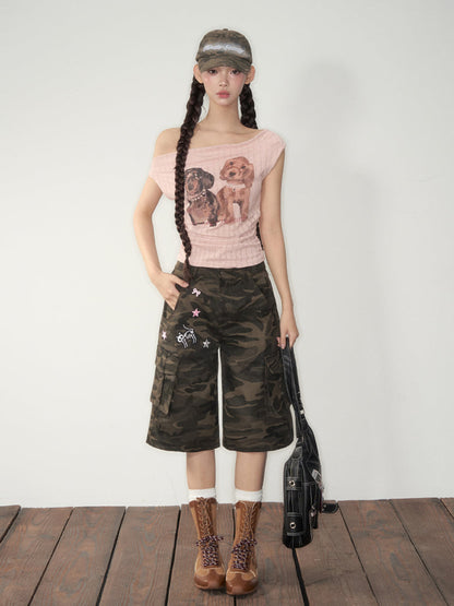 Camo Cargo Shorts