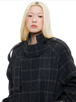 Vintage Plaid Wool Blend Jacket Set