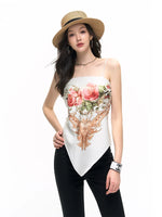 Air Garden Satin Scarf Top