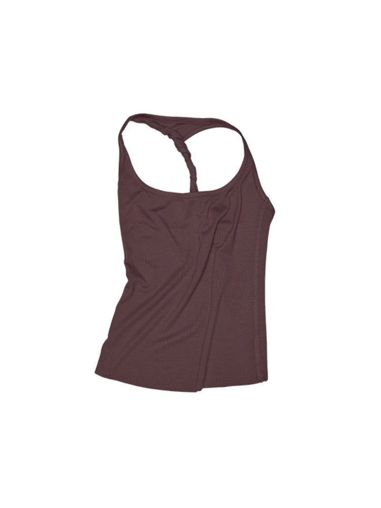 Large Round-Neck Knot Acetate Tank Top &amp; Skirt Set