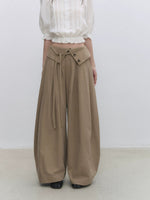 Lyocell Cotton Wide-Leg Casual Pants