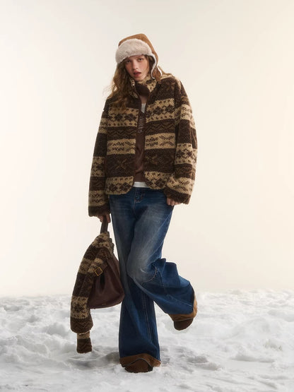 Reversible Fair Isle Fleece Jacket