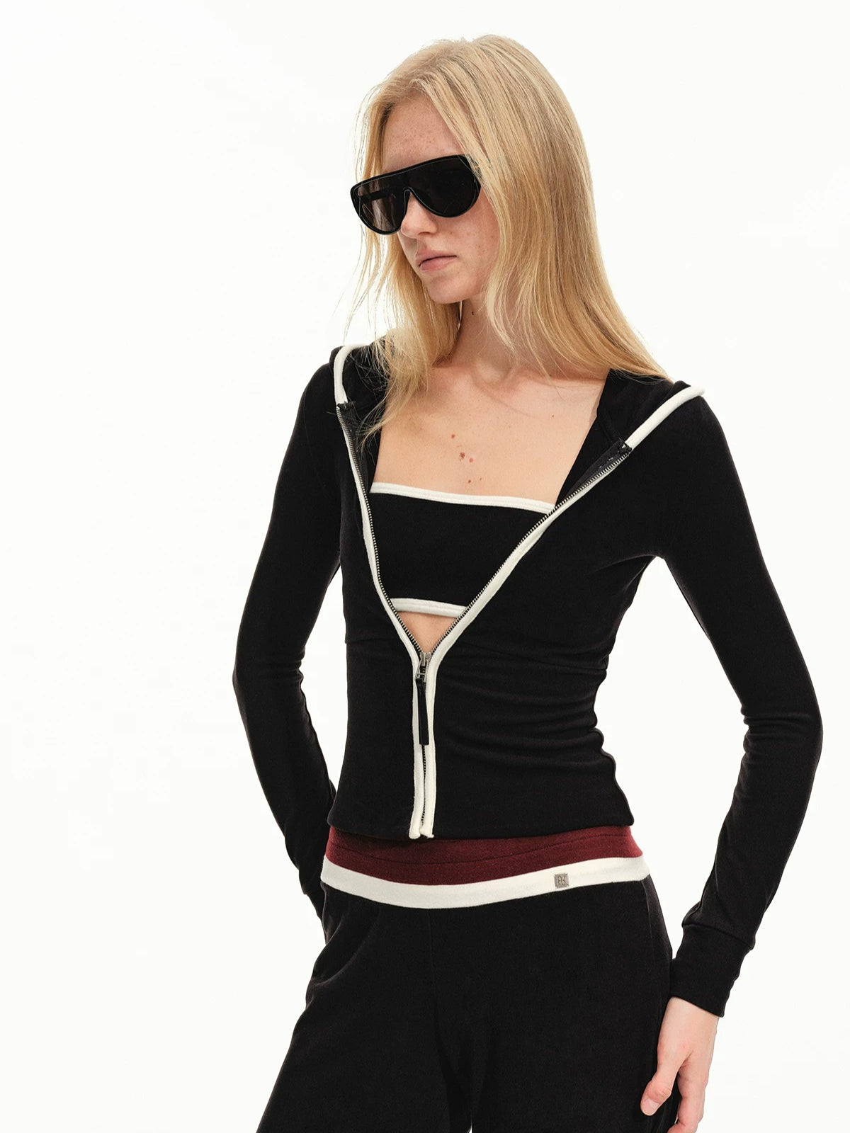 Contrast Hooded Lounge Set